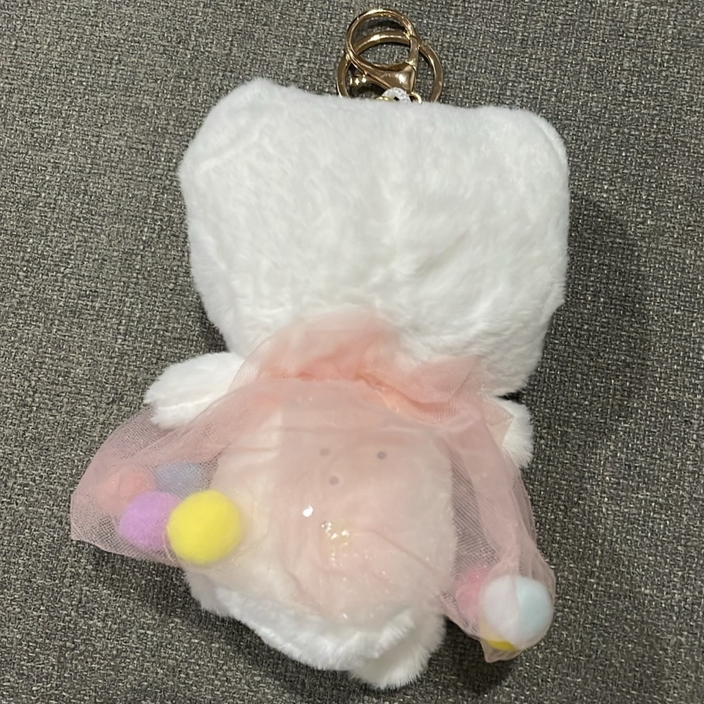 Hello Kitty with Puff balls and tulle Soft Pink Skirt Keychain - Picture 5 of 8